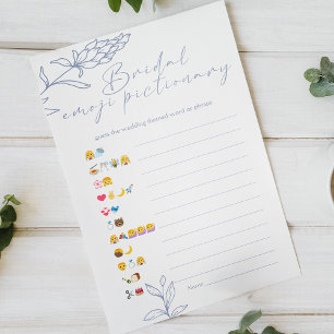 Jeu de Pictionary Emoji pour Baby Shower Pervenche