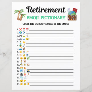 Jeu de Pictionary Emoji pour la retraite