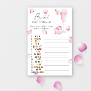 Jeu de Pictionary emoji pour une douche de mariée