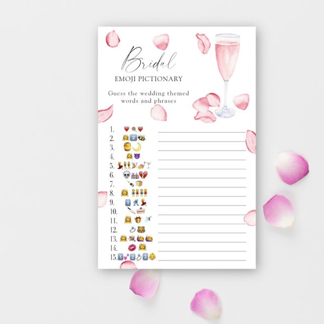 Jeu de Pictionary emoji pour une douche de mariée  (Créateur téléchargé)
