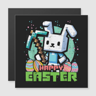 Jeu de pixels de lapin de Pâques heureux 