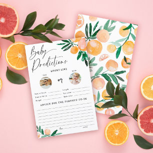 Jeu de prédiction bébé Citrus Orange