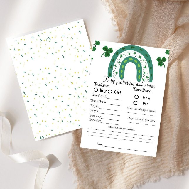 jeu de prédiction de baby shower pour bébé St Patr (Créateur téléchargé)