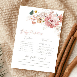 Jeu de prédiction de bébé pour Baby Shower sur les
