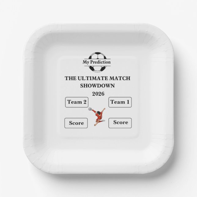 Jeu de Prédiction des Fans de Football 7 Assiette  (Recto)