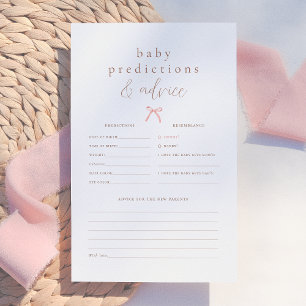 Jeu de prédiction et de conseil de Baby shower de 