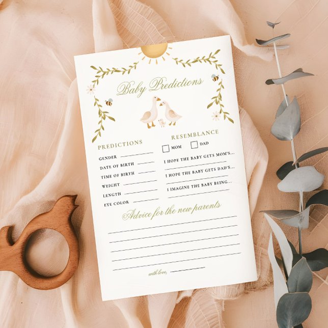 Jeu de prédiction et de conseil du Baby shower d'o (Créateur téléchargé)