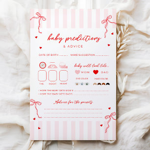 Jeu de prédiction et de conseils pour Baby Shower
