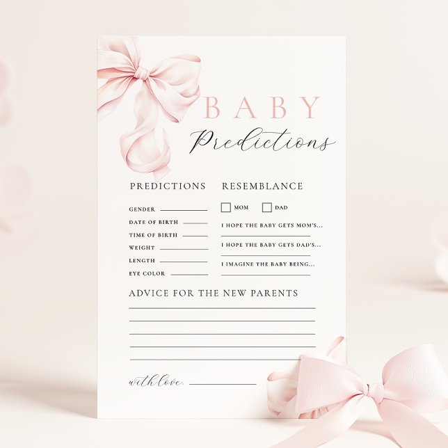 Jeu de prédiction et de conseils pour Baby Shower  (Créateur téléchargé)
