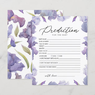 Jeu de prédiction florale aquarelle Iris pour bébé