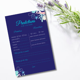 Jeu de prédictions de baby shower de perle pourpre