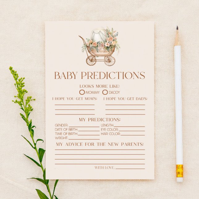 Jeu de prédictions du Baby shower de transport ros (Créateur téléchargé)