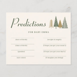 Jeu de prédictions du baby shower d'hiver