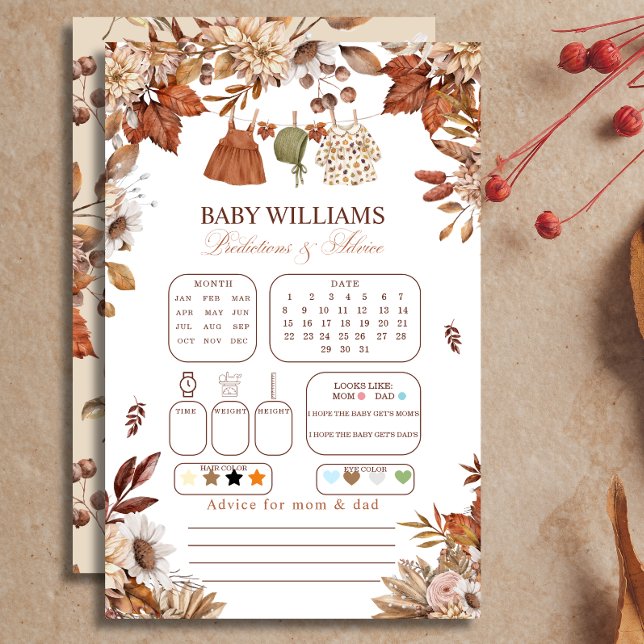 Jeu de Prédictions et Conseils pour Bébé d'Automne (Créateur téléchargé)