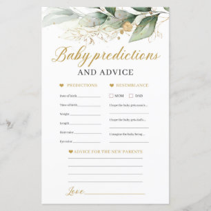 jeu de prédictions et de conseils pour bébé Eucaly