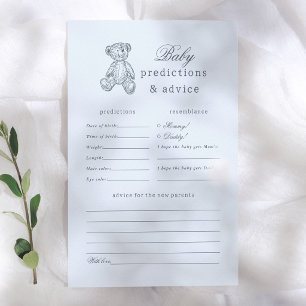 Jeu de prédictions et de conseils pour une baby sh