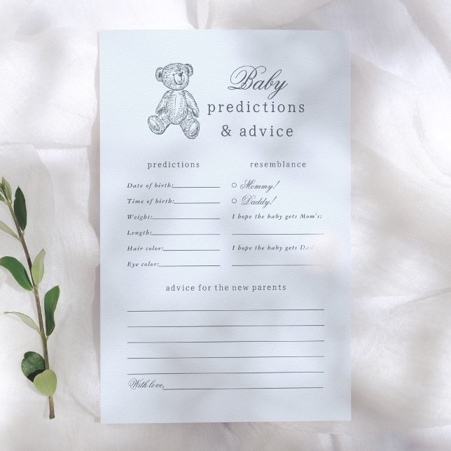 Jeu de prédictions et de conseils pour une baby sh (Créateur téléchargé)