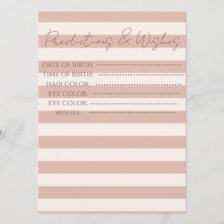 Jeu de prédictions et de vœux pour bébé aux rayure