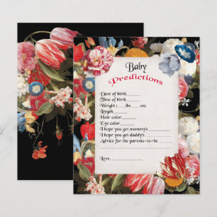 Jeu de prédictions pour Baby Shower "Bébé en Fleur