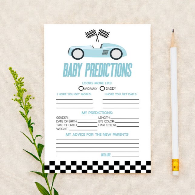 Jeu de prédictions pour Baby Shower sur le thème d (Créateur téléchargé)