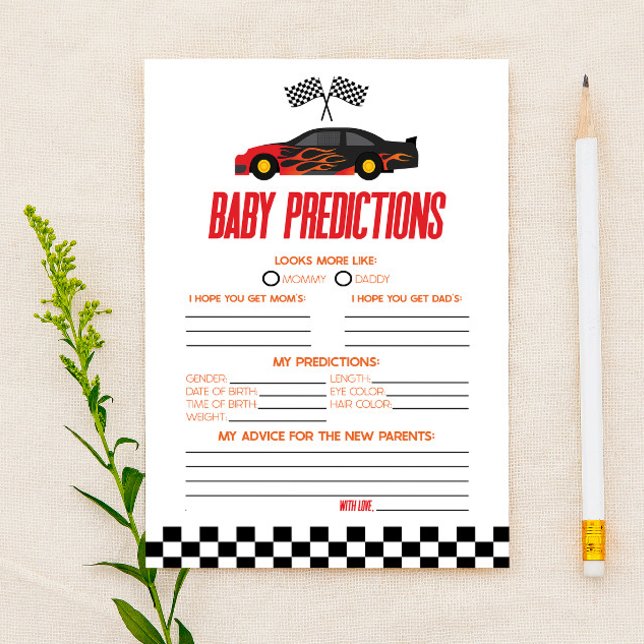 Jeu de prédictions pour Baby Shower sur une voitur (Créateur téléchargé)