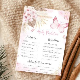 Jeu de prédictions pour bébé à la Baby Shower Papi