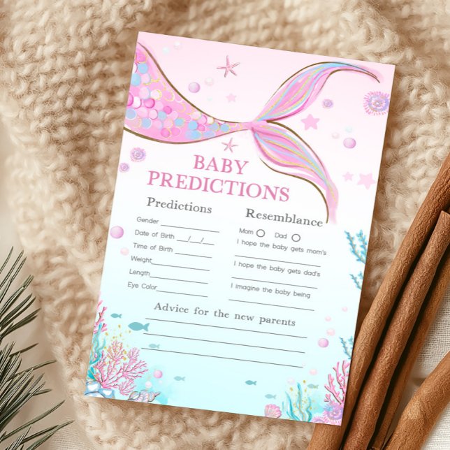 Jeu de prédictions pour bébé à la Baby Shower Sirè (Under the Sea Baby Shower Baby Predictions Game)