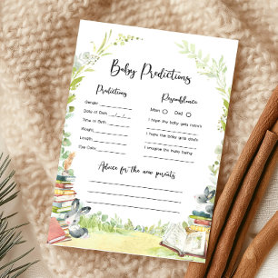 Jeu de prédictions pour bébé à la douche Nouveau C