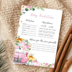 Jeu de prédictions pour bébé - Camion rose citroui