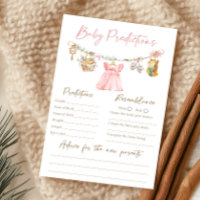 Jeu de prédictions pour bébé fille élevée localeme