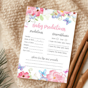 Jeu de prédictions pour bébé petite papillon flora