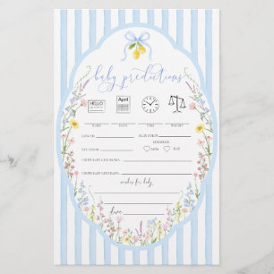 Jeu de prédictions pour bébé Posey Wildflowers Blu