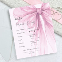 Jeu de Prédictions pour Bébé Ruban Rose Clair pour
