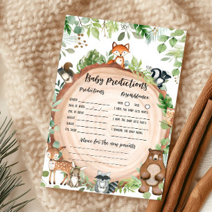 Jeu de prédictions pour bébé Shower Animaux de la