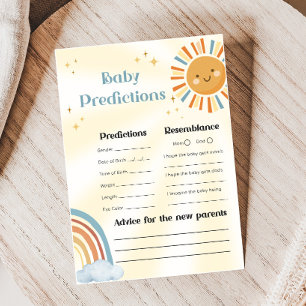 Jeu de prédictions pour bébé Shower Rétro Sunshine