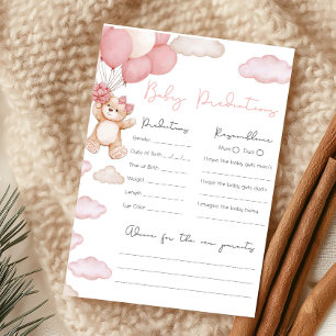 Jeu de prédictions pour bébé sous la douche Pink B