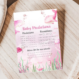 Jeu de prédictions pour bébé sous la mer rose