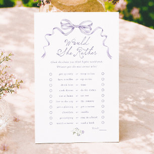 Jeu de 'Préfèrerait-Elle' pour une Baby Shower de 