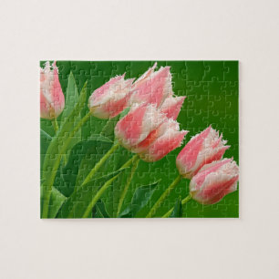 Jeu de puzzle Fleurs de tulipes roses