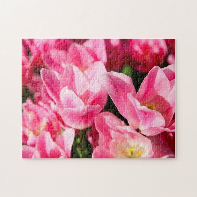 Jeu de puzzle Fleurs de tulipes roses (Horizontal)
