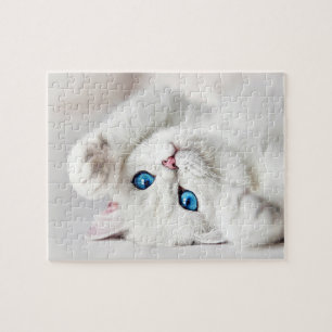 Jeu de Puzzle Fluffy White Kitty