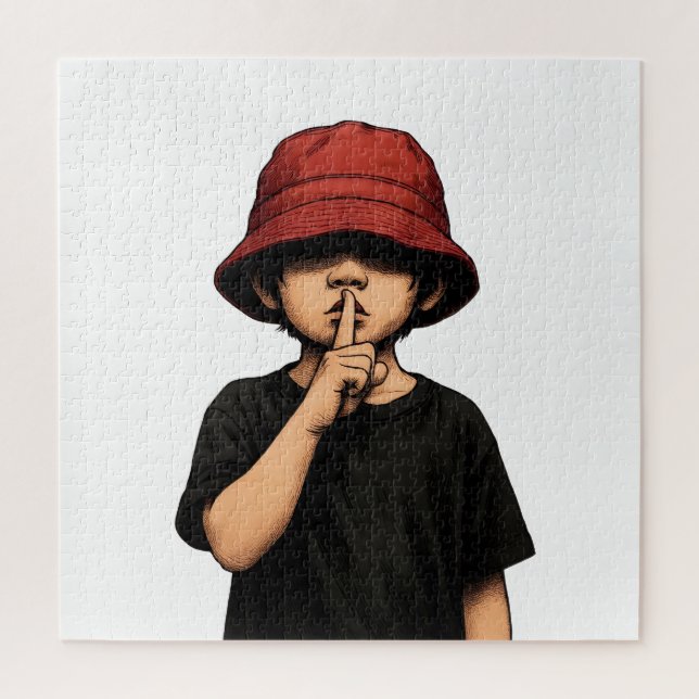 Jeu de puzzle pour enfants Shhh Silence Please. (Vertical)
