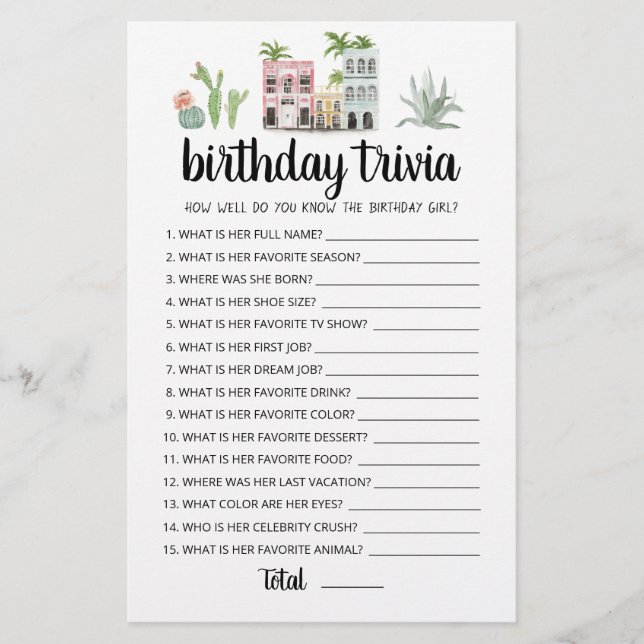 Jeu de questions-réponses modifiables pour anniver (Devant)