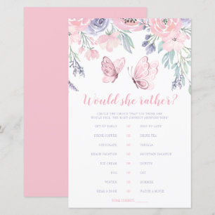 Jeu de questions « Would She Rather » papillon flo