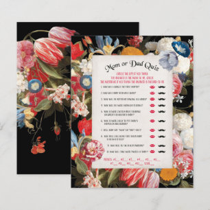 Jeu de quiz Baby Shower "Bébé en fleurs" Maman ou