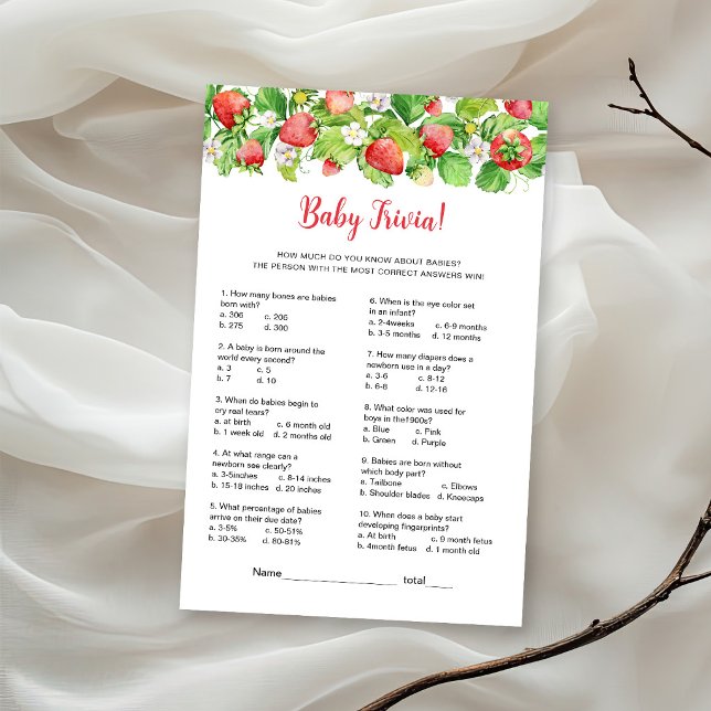 Jeu de quiz bébé fraise (Créateur téléchargé)