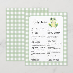 Jeu de quiz bébé Grenouille Baby Shower
