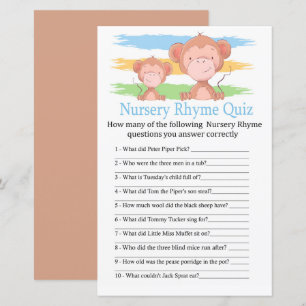 Jeu de quiz de comptines pour bébé singe baby show