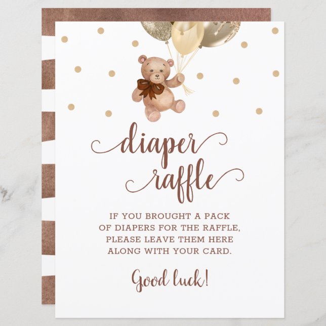 Jeu De Raffin De L'Ours En Teddy Brown Et De L'Our (Devant / Derrière)