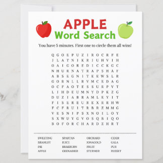 Jeu de recherche Apple Word